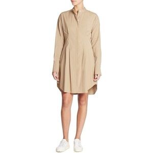 THEORY NARTHUS B STRETCH-COTTON SHIRTDRESS IN SIERRA Size Medium